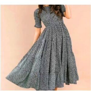 Orange Creek Smocked off the shoulder dress cottagecore